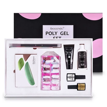 

Nail Extension Set Gel Nail Polish Top Coat Base Coat Nail Dryer False Nail Tips Nail File Manicure Kit