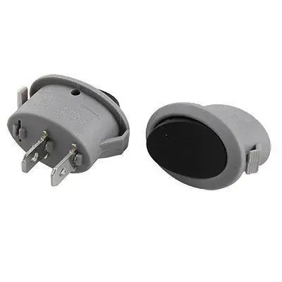 AC 250 V/6A 125 V/10A SPST 2 Pin 2-позиционный Овальный клавишный переключатель 5 шт
