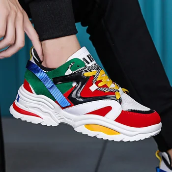 

Harajuku Spring Men Sneakers Fashion Men Casual Shoes Lace Up Men Shoes True Sneakers Walking Shoes Male Shoes Adult Trainers 46