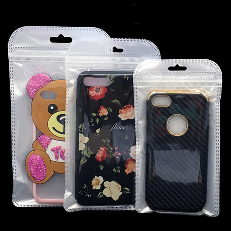 

1000 шт. мобильный телефон Чехол упаковка мешок самоуплотняющийся прозрачный белый фон пластиковый мешок с молнией яркого цвета ювелирных изделий маска упаковочный пакет