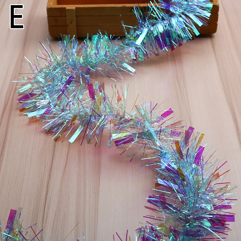 thumbnail image 1 of Adornos navideños de 2 m para barra de bar, guirnalda de cinta, adornos para árbol de Navidad, oropel de caña verde oscuro blanco, suministros para fiestas navideñas, 1 of 5