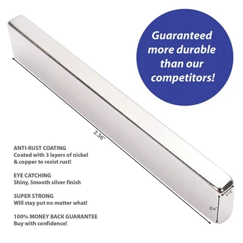 

New Super Strong Neodymium Bar Magnets Powerful Rare Earth Magnet Bars Strong Anti-Rust Magnets For Fridge Classroom Office Hang