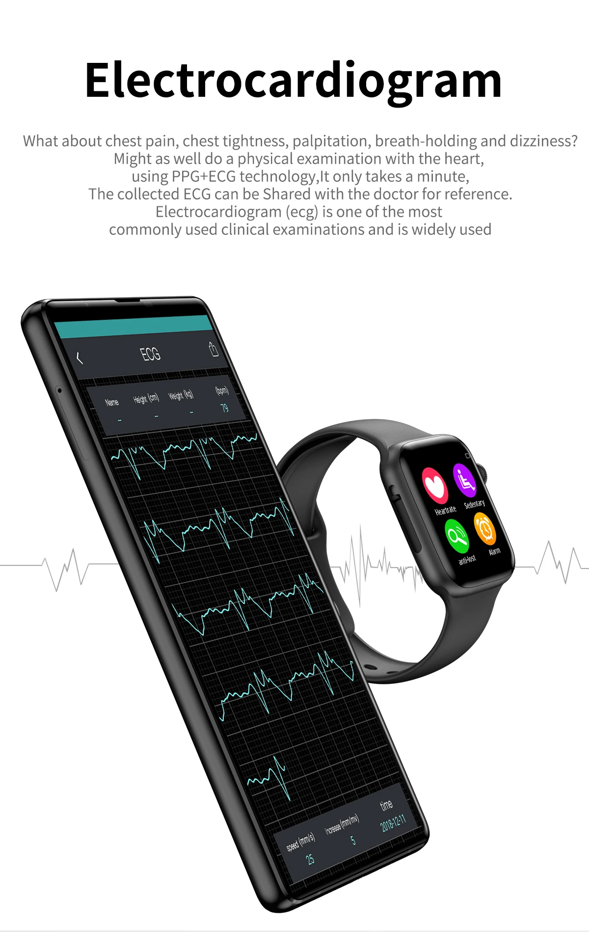 Смарт Браслет для проверки сердечного ритма 10 Bluetooth SmartWatch IWO10 часы ECG монитор сердечного ритма фитнес-трекер здоровья для Apple IOS iphone 6 7 8