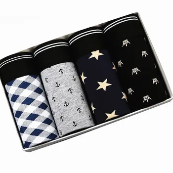 

Underwear Men Breathable Cotton Underpants Man Brand U Convex Sexy Boxer Shorts Mens Boxers Trunks Calzoncillo Male 4pcs/lot