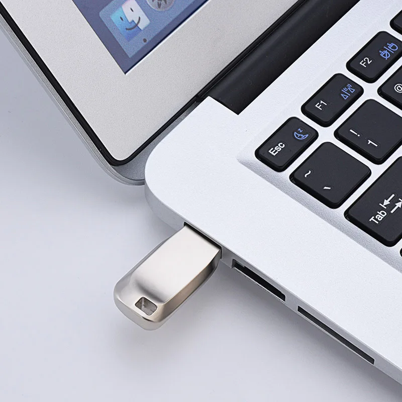 Металлическая Usb флешка Серебряная ручка привод Usb сверкающий брелок U диск карта памяти 4 ГБ 32 ГБ флешка, подарок адаптер type-C