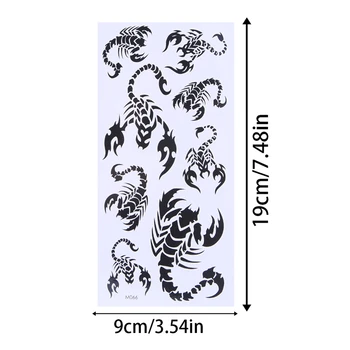 

Hipster Waterproof Temporary Tattoo Stickers 3D Spider Scorpion Body Art Sticker Q1QD