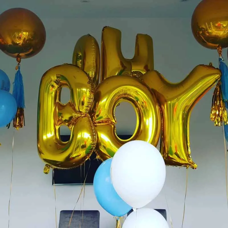 16 дюймов Oh для маленьких детей с буквенным проектом, воздушные шары, хороший подарок на день рождения, это мальчик или девочка Фольга шары Babyshower День рождения поставки дети S8XN