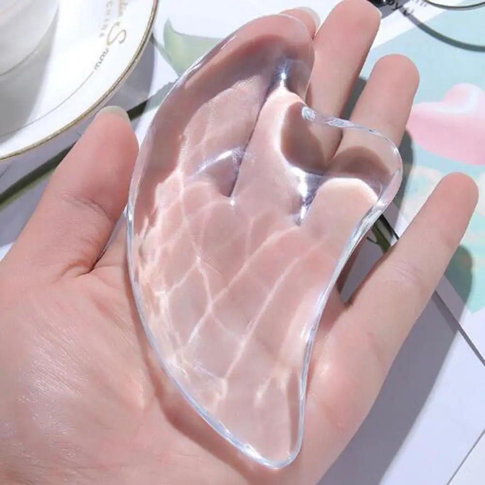 1pcs Natural Jade Stone Crystal Scraping Board Guasha Board Face Arms Legs Full body Detoxification Massage 4