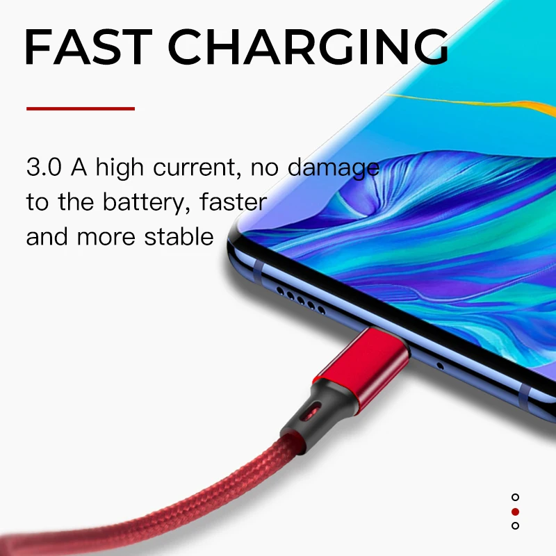 Bapick 3A usb type-C кабель для samsung S9 S10 Xiaomi Redmi huawei USB зарядное устройство кабель для передачи данных 0,25 м 1 м 2 м 3 м провод для мобильного телефона