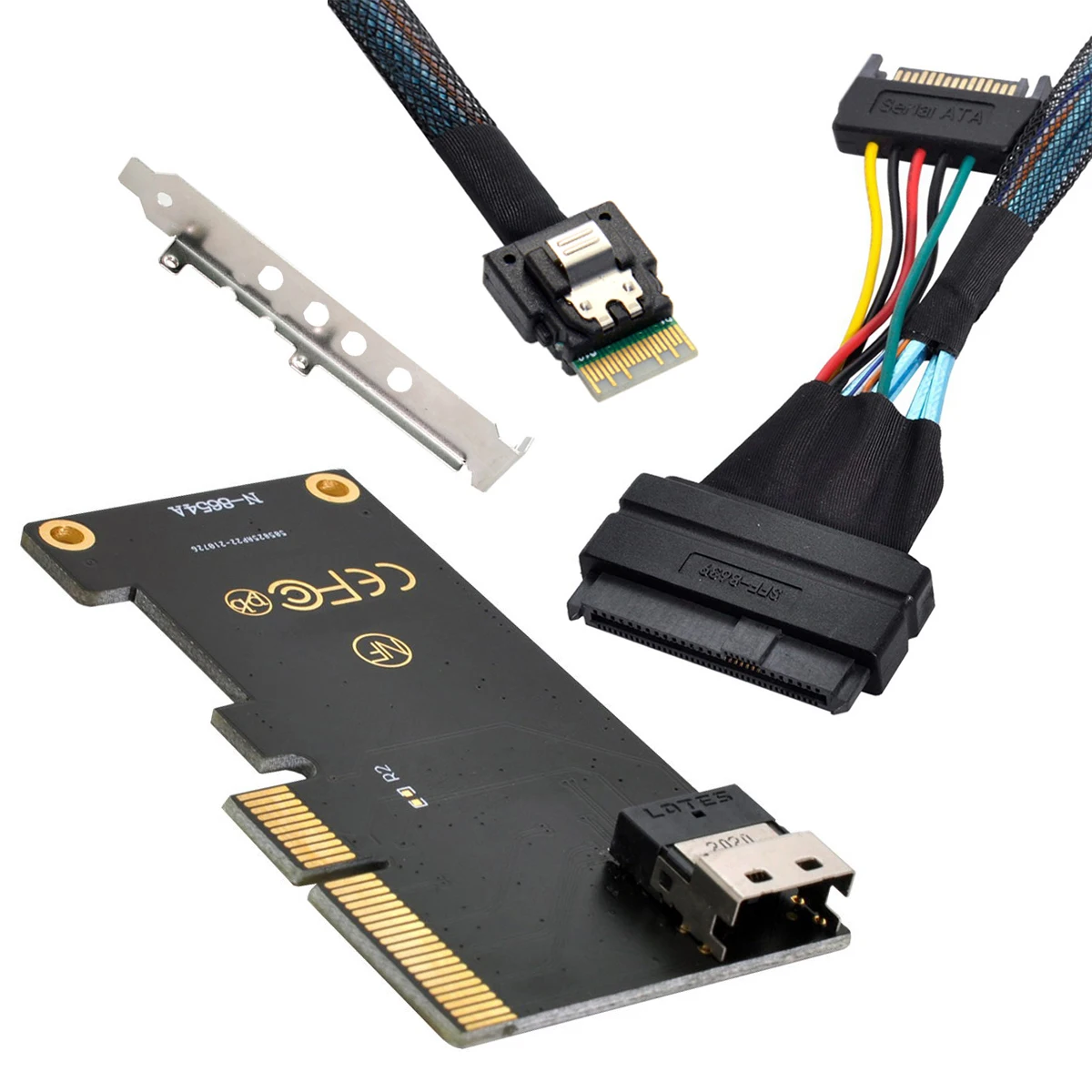 

Jimier PCI-E Экспресс 3,0 4,0 до SFF-8654 Slimline SAS адаптер карты к U.2 U2 SFF-8639 NVME PCIe кабель SSD для материнской платы SSD