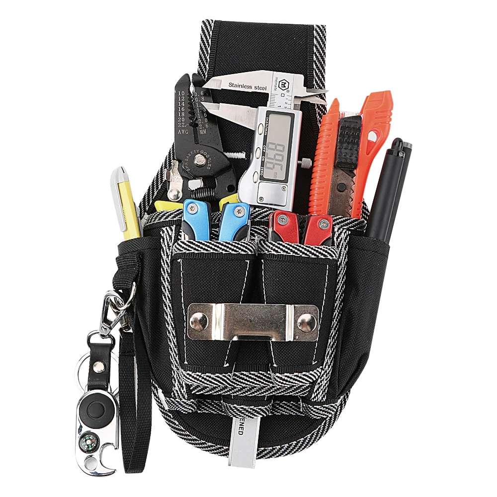 

DIYWORK Drill Screwdriver Utility Kit Holder Portable Carpenter Tool Bag Drill Hammer Storage Waist Pocket Tool Belt Pouch Bag