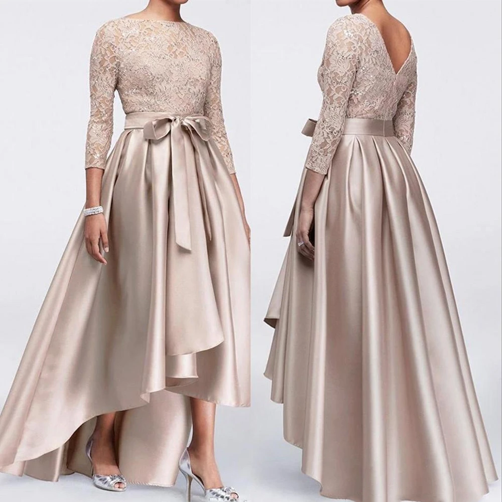 High Low Champagne Lace Mother Of The 