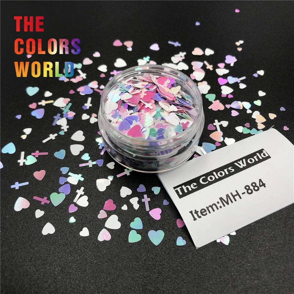 Decoração da Arte do Unha Dia dos Namorados Coração Forma Unha Glitter Maquiagem Tatuagem Tumblers Artesanato Faça Você Mesmo Accessoires Festival Tct-383 Cor 3 Brilho p/ unha