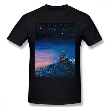 

Men Clothing WALL E Animated Science-fiction Romance Film T-Shirt Wall-E Repainted Fashion Short Sleeve