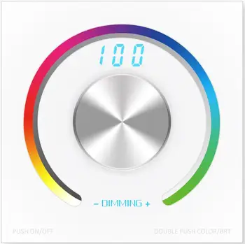 

BC-K3 rotary push button 5050 led strip rgb controller white 12V 24V