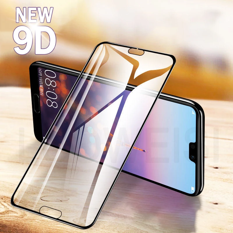 Защитное стекло с полным покрытием 9D для Huawei P40 P30 P20 P10 P9 Lite V30 Pro закаленное