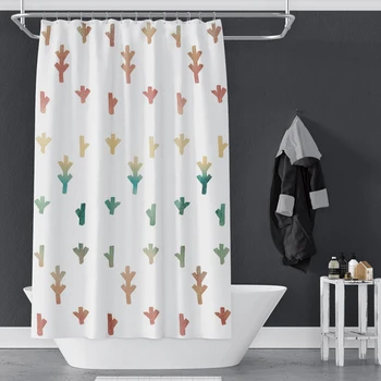 

Waterproof Shower Curtains Geometric Print Bathroom Curtains Bath Screens High Quality Polyester Bath Curtains for Home Decor