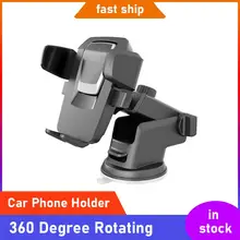 Suporte universal do telefone do carro 360 graus de rotação do telefone móvel gps suporte de montagem ajustável para 3.5-6.5 Polegada smartphones