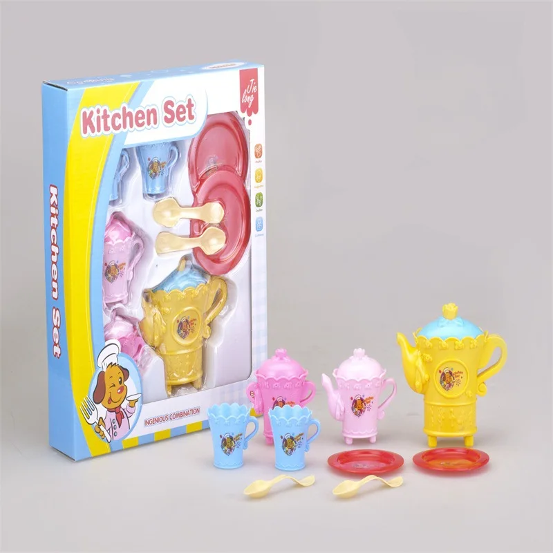 

New Style Boxed Tea Art Performer Children Play House Set Model Tea Pot Tea Cup Early Childhood Educational Toy