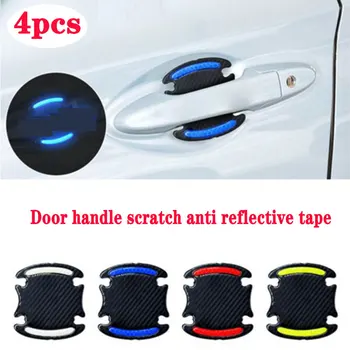 

Car Safety Sticker Door Handle Door Bowl Warning Tape Reflective Strip Car Sticker Carbon Fiber Anti-scratch Car-styling