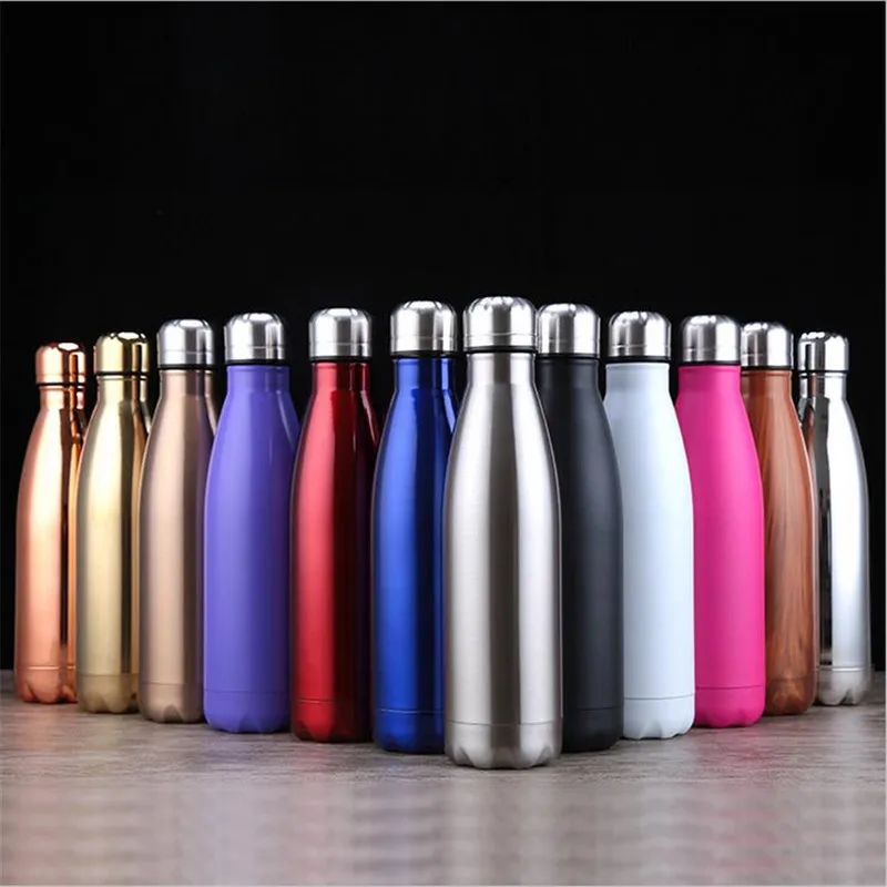 

350/500/750/1000ml Stainles Steel Water Bottle Thermos Insulated Vacuum Flask Double-Wall Cola Water Beer Sport Bottle