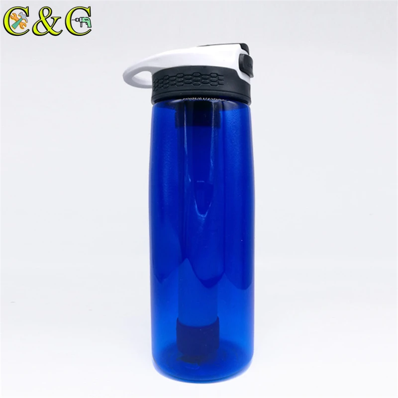 650ml Sports Water Filter Cup Purifier Cleaner Bottle BPA Free Survival Drinking Tool Kit Outdoor Sport Portable Travel | Дом и сад