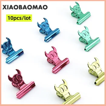 

10 PCS/lot Colorful Metal Paper Photo Clips Iron Office Document Decorative Stationery Supplies