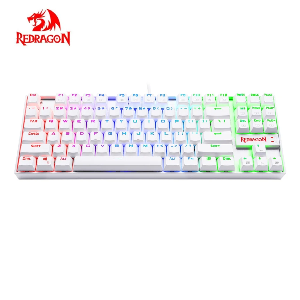 Redragon K552 Backlit Led Gaming Keyboard 60% Compact 87 Key Blue Switches For Pc Gamers - Keyboards -