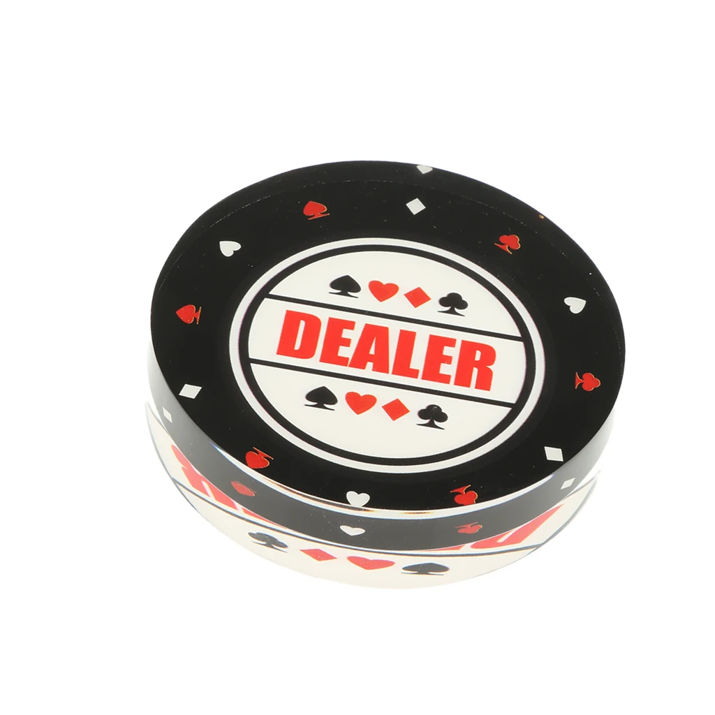 Professional Casino Board Games Accessory Round Dealer Button 3inch