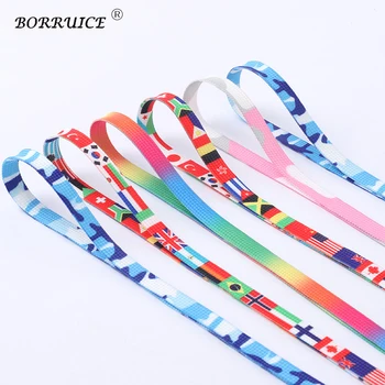 

Fashion Rainbow Shoelaces National Flag Printing Sports Shoe Laces Men Women Casual Canvas Classic Flat Shoelaces 80 100 120CM