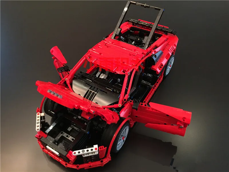 Technic RC Supercar AuDi R8 MOC набор деталей кирпича для MOC 4463 Строительные блоки Набор игрушек DIY развивающий Детский Подарок Brinquedo