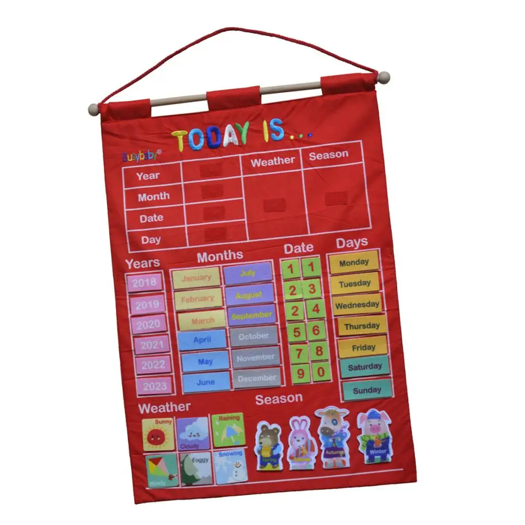  Learning Calendar with Weather Station for Kids Early Educational Toys