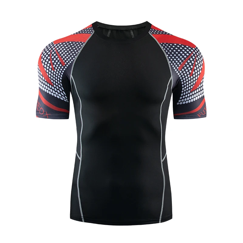 Sports T-Shirt Men's Casual Slim Fit Sportswear Sportswear Summer Quick-drying Running Fitness Short Sleeve Elastic Tights