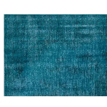 

Handmade Turquoise Vintage Overdyed Turkish Area Rug 233x300 Cm-7'8''X9'10''