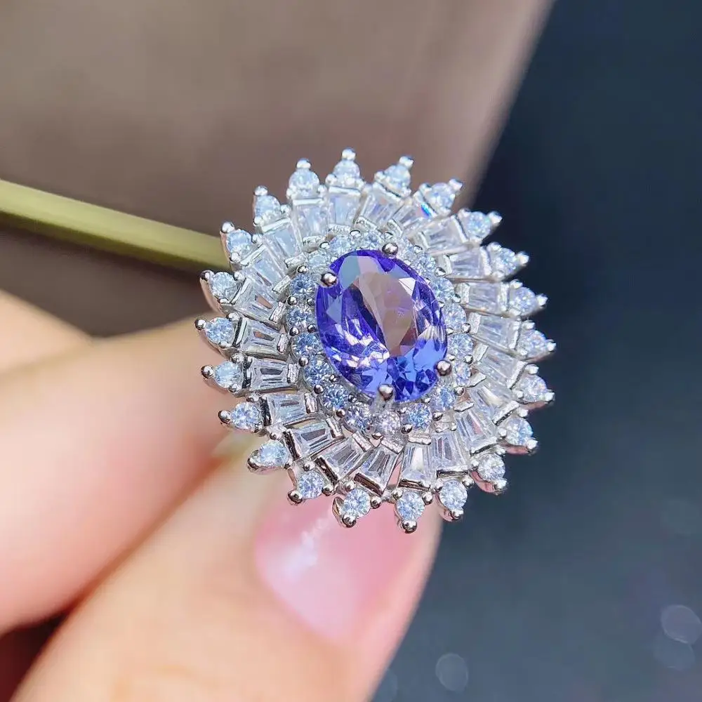超目玉 期間限定 100 天然本物のタンザナイトリング自然と本物のタンザナイトリング結婚式の婚約指輪925スターリングシルバーリング 正規品 Www Empirepavers Com