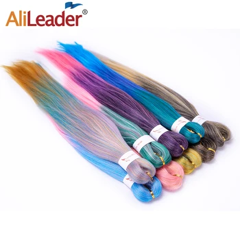

Alileader 20" Synthetic Jumbo Crochet Extension Hair 6Pcs/Pack Ombre Hair Bundles Braid Hair Extension African Jumbo Easy Braids