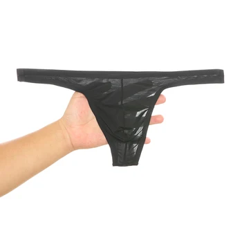

Men Seamless See-Through Thongs G Strings T-back Male Panties Sexy Low Rise Underwear Translucent Pouch Underpants Cueca