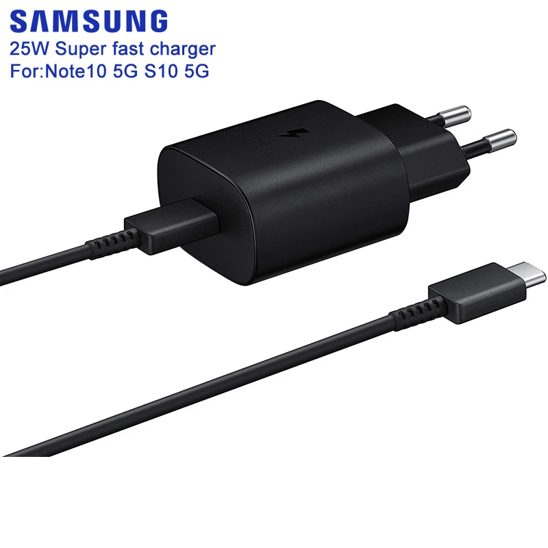Оригинальное Адаптивное быстрое зарядное устройство EP-TA800 для samsung Galaxy Note10 Note10 Plus S10 Plus S10 5G Версия кабель type-C