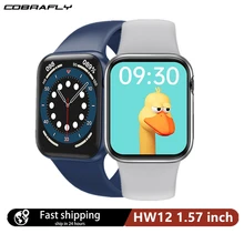 Cobrafly IWO HW12 reloj inteligente 1,57 pulgadas Pantalla Completa 40MM 3D dinámica interfaz Bluetooth llamada Larga modo de reposo ver 6 hombres mujeres PK IWO 8 10