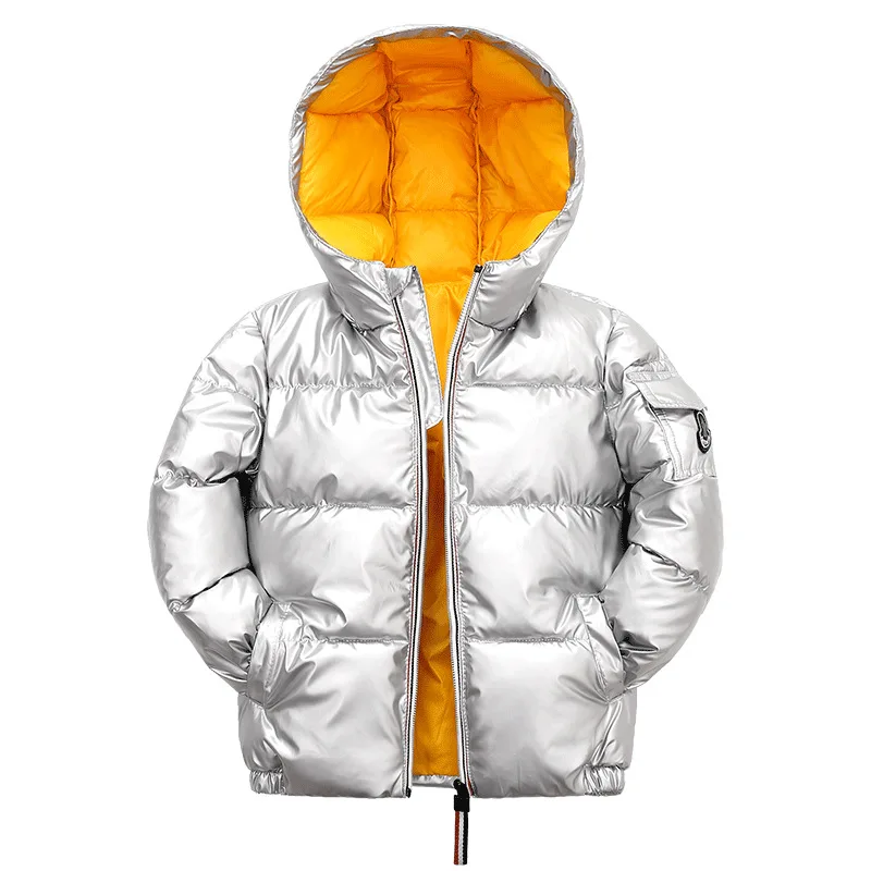 

2021 Shine Fabric winter down jacket for boys coats girl clothes children's clothing thicken outerwear coats kids 1-12years