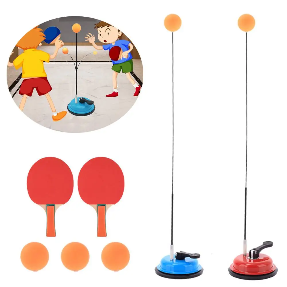 cedarfiny Training Equipment Kit Table Tennis Trainer with Elastic Soft Shaft Leisure Decompression Sports Table Tennis Set for Indoor or Outdoor Use