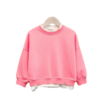 

Cute Baby Sweater Solid Color Sweatshirt Baby Girls Kids Casual Style T-Shirt Clothes Blouse Sweatshirt Cardigan
