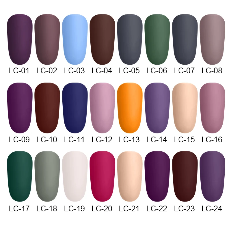 LILYCUTE Matte UV Gel Nail Polish Matte Top Coat Color UV Gel Nail Art Varnish Hybrid 2