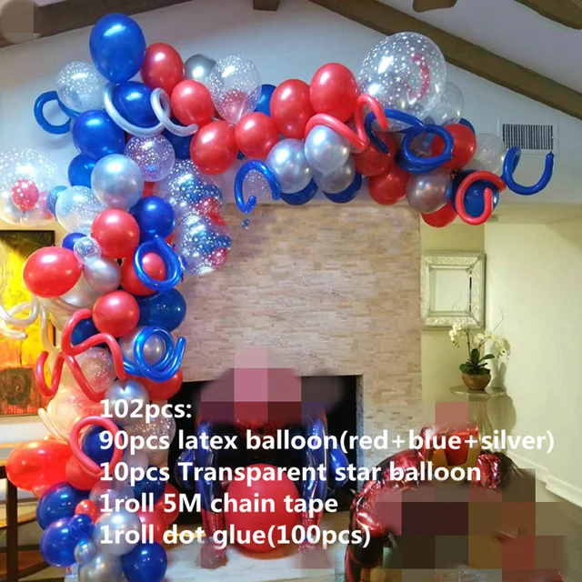 100 Pcs Balloons 12 Inch Super Hero Theme Party Latex Balloons,for