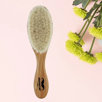 

1pc Dense Brush Wool Comfortable Wooden Clean Brush for Household Barber Shop