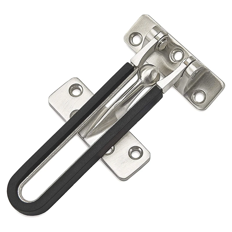 

Heavy Duty Swing Bar Lock As Secondary Door Lock Security Latch Guard Clasp for Home Hotel Office Reinforced Solid Stainless Ste