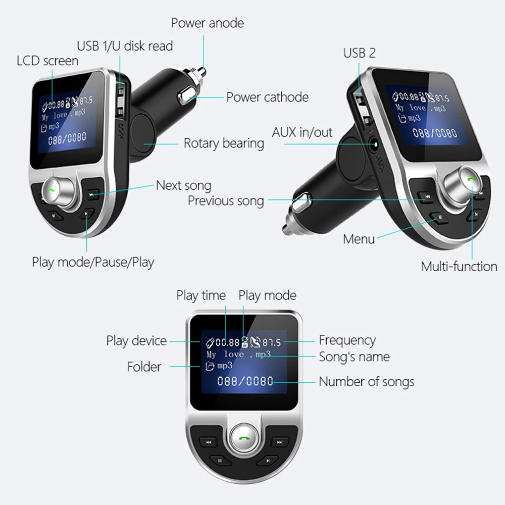 JINSERTA    FM ۽ű , AUX    3.1A  USB , TF/U ũ 