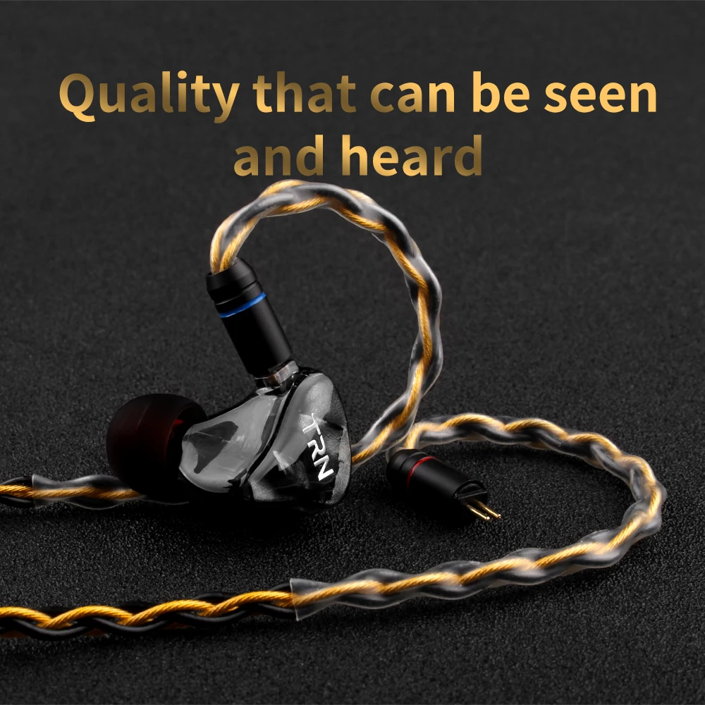 0 75 MMCX TRN T1 8 Cord Gold Silver Mixed Plated Upgrade Cable Stereo Audio Headphone Wire for TRN V90 IM2 V80 V30 V60 X6 AS10