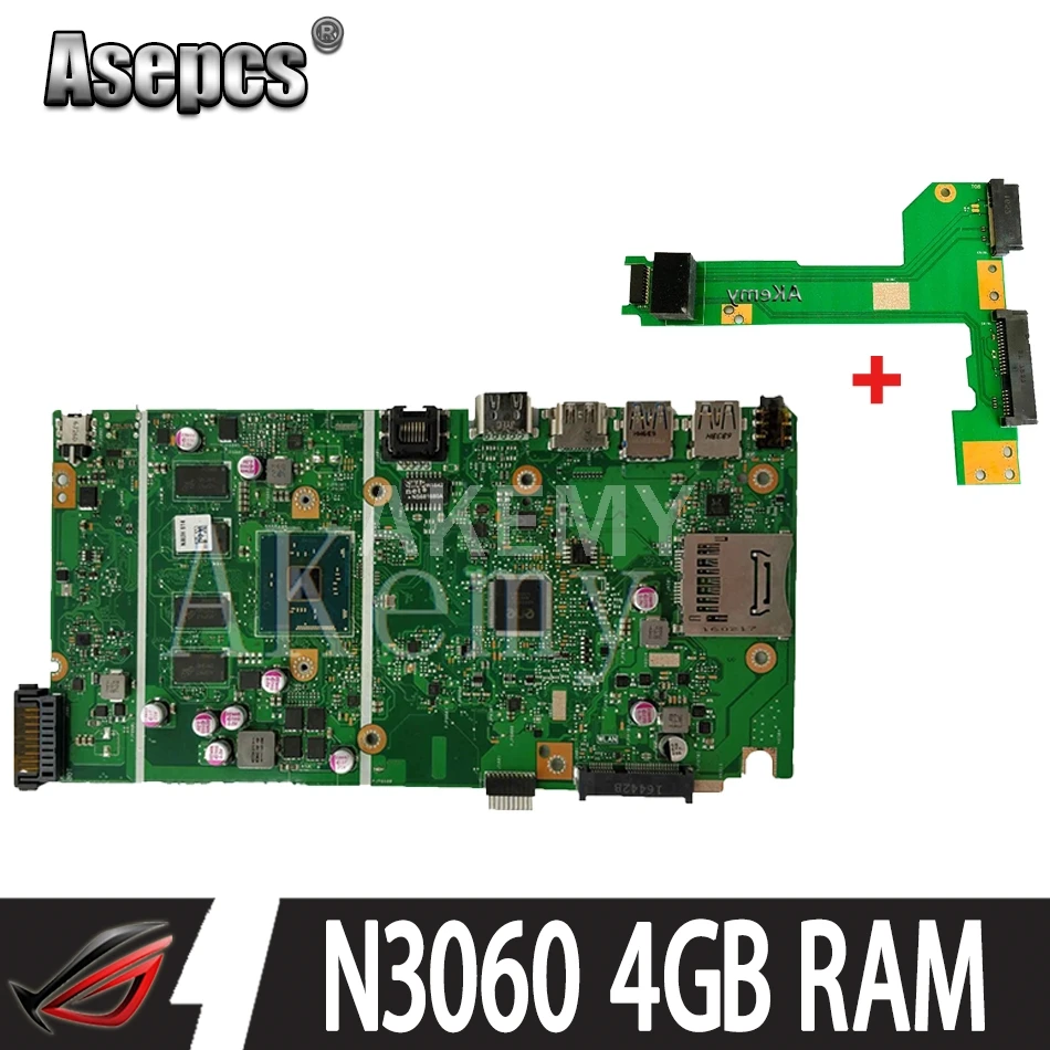 Akemy для ASUS VivoBook Max X541NA-PD1003Y материнская плата ноутбука X541NA X541N Тест 100% OK N3060 CPU 4 Гб RAM |