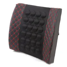 Автомобильная Массажная подушка для опоры поясницы для путешествий на дальние расстояния для вождения сидение для спины релаксационная поддержка талии Вибрирующая Подушка Авто электрический массаж Новинка